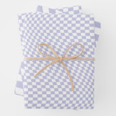 Lila Muster für viereckiges Karton Geschenkpapier Set (Beispiel)