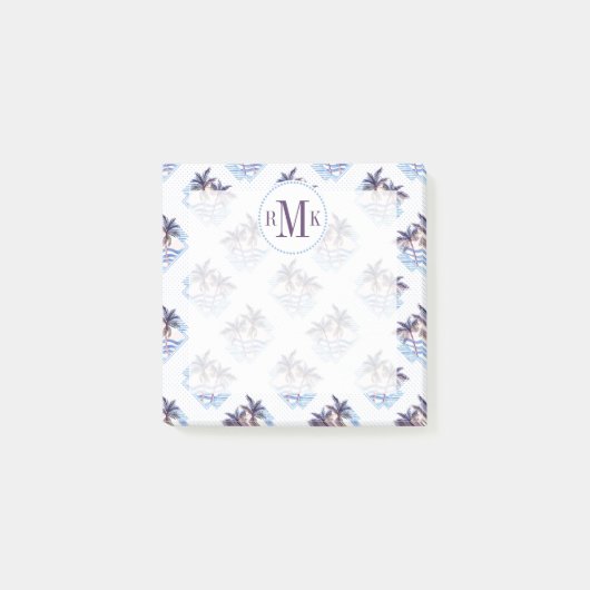 Lila Muster für Wasserfarben Post-it Klebezettel (Vorderseite)