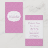 Lila Muster-Geschäfts-Karte Visitenkarte (Vorne/Hinten)