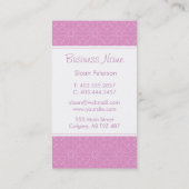 Lila Muster-Geschäfts-Karte Visitenkarte (Rückseite)