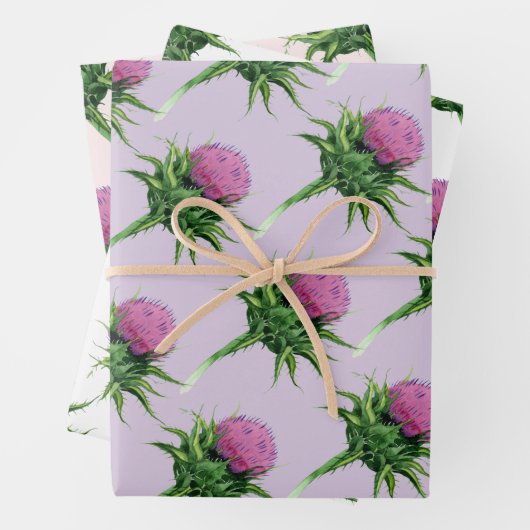 Lila Muster Geschenkpapier Set (Beispiel)