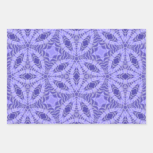 Lila Muster Geschenkpapier Set (Vorderseite 2)