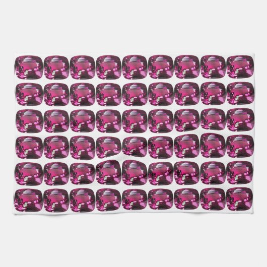 Lila Muster Geschirrtuch (Horizontal)