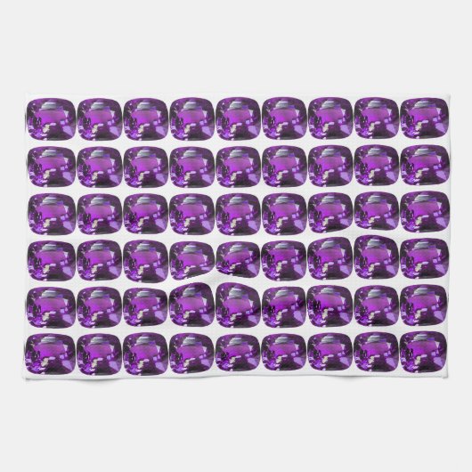 Lila Muster Geschirrtuch (Horizontal)