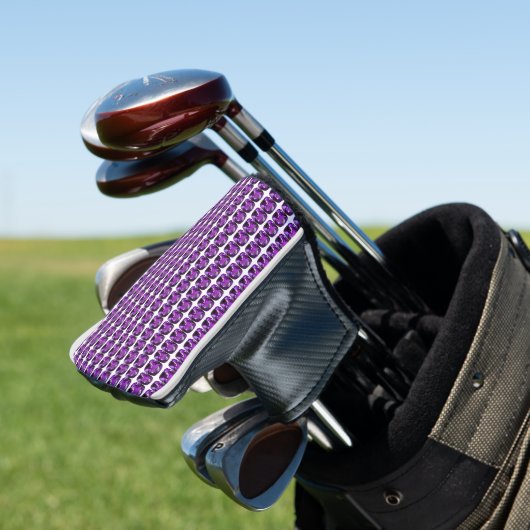 Lila Muster Golf Headcover (In Situ)