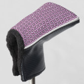 Lila Muster Golf Headcover (3/4 Vorderseite)
