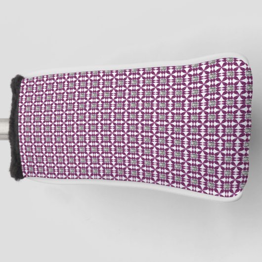 Lila Muster Golf Headcover (Vorderseite)