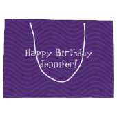 Lila Muster Große Geschenktüte (Rückseite)