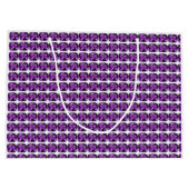 Lila Muster Große Geschenktüte (Rückseite)