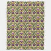 Lila Muster im Jugendstil Fleecedecke (Vorderseite)