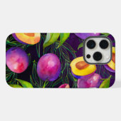 Lila Muster iPhone Hülle (Rückseite (Horizontal))