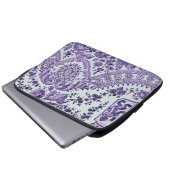Lila Muster Laptopschutzhülle (Vorne Knopf)