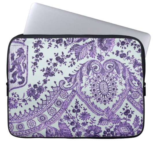 Lila Muster Laptopschutzhülle (Vorderseite)
