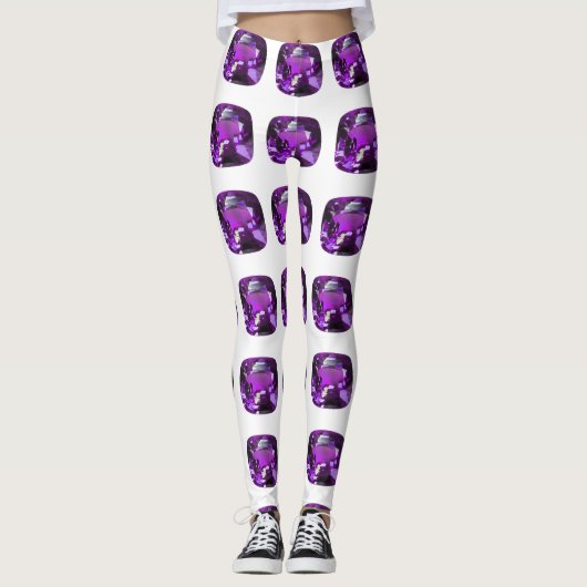Lila Muster Leggings (Vorderseite)