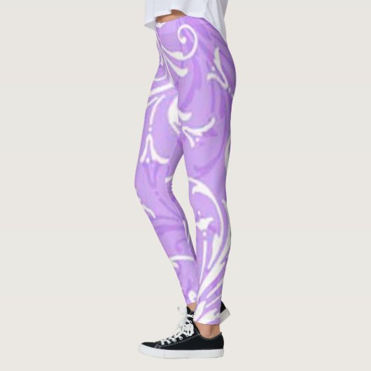 Lila Muster-Leggings Leggings (Links)