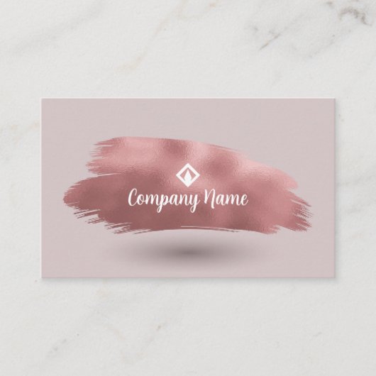Lila Muster mit einem Pinselstrich mit Rose Visitenkarte (Vorderseite)