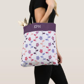 Lila Muster mit Monogramm Tasche (Von Nahem)