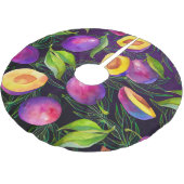 Lila Muster Polyester Weihnachtsbaumdecke (Schrägansicht)