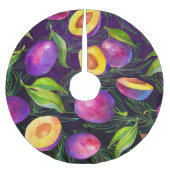 Lila Muster Polyester Weihnachtsbaumdecke (Vorderseite)