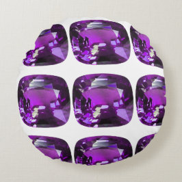 Lila Muster Rundes Kissen