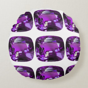 Lila Muster Rundes Kissen