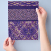 Lila Muster-Scrapbook-Papier Seiten im Großformat (Hand)