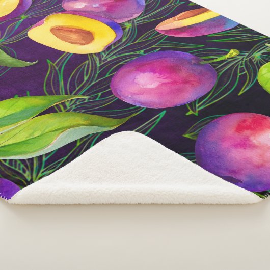 Lila Muster Sherpadecke (3/4)