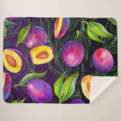 Lila Muster Sherpadecke (Vorderseite (Horizontal))