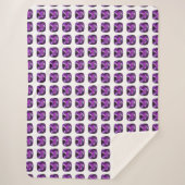 Lila Muster Sherpadecke (Vorderseite)