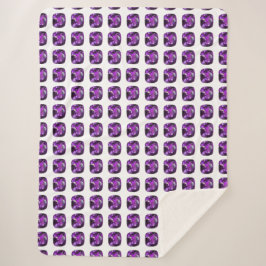 Lila Muster Sherpadecke