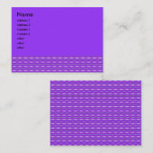 lila Muster Visitenkarte (Vorne/Hinten)