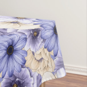 Lila Muster von Lilac Cream Florals Tischdecke