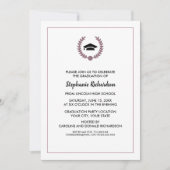 Lila Musterprüfung Einladung (Vorderseite)