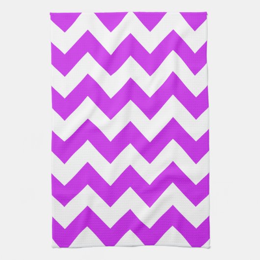 Lila mutiges Zickzack Küchentuch (Vertikal)