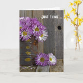 Lila Mütter in Rusty können Geburtstag Karte (Gelbe Blume)