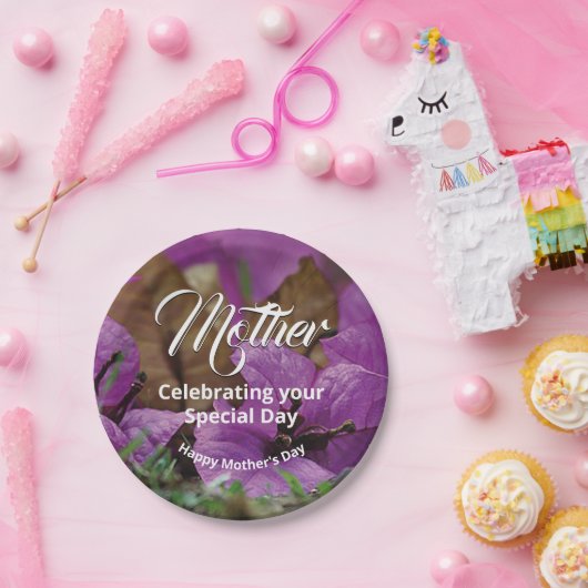 Lila MUTTER-MUTTER-TAG-GEBURTSTAG Pappteller (Party)