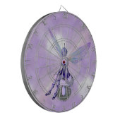 Lila Mutter sitzt im Pilz Dartscheibe (Vorderseite Links)