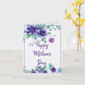 Lila Muttertag Karte (Gelbe Blume)