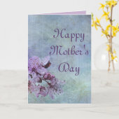 Lila Muttertag Karte (Gelbe Blume)