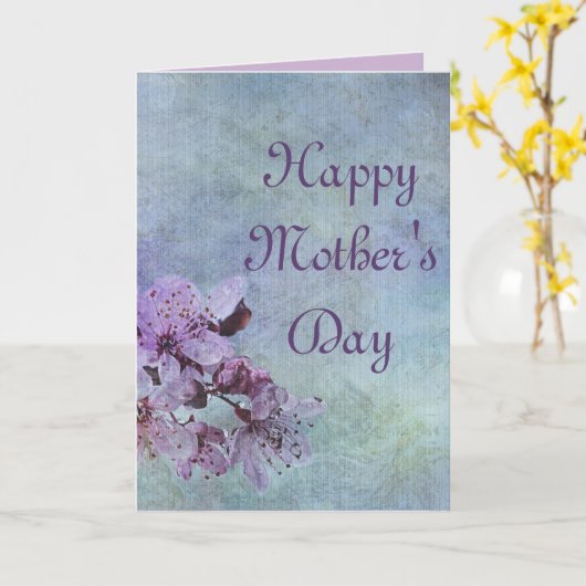 Lila Muttertag Karte (Gelbe Blume)