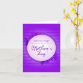 Lila Muttertagsmuster Karte (Gelbe Blume)