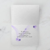 Lila Myrtle Blume Beileid Karte (Innenseite)