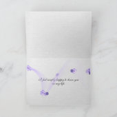 Lila Myrtle Blume Freundschaftskarte Karte (Innenseite)