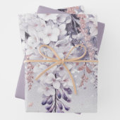 Lila Mystical Wisteria Drift Geschenkpapier Set (Beispiel)