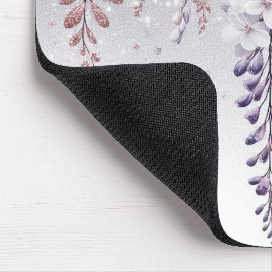 Lila Mystical Wisteria Drift Mousepad (Ecke)