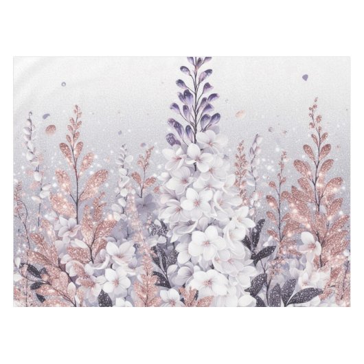 Lila Mystical Wisteria Drift Tischdecke (Vorderseite (Horizontal))