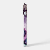 Lila Mystischer Drache Gothic iPhone 15 Hülle (Linke Seite)