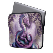 Lila Mystischer Drache Gothic Laptopschutzhülle (Vorderseite Links)