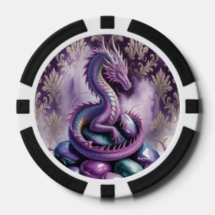 Lila-mystischer Drache Gothic Pokerchips