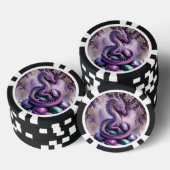 Lila-mystischer Drache Gothic Pokerchips (Stapel)